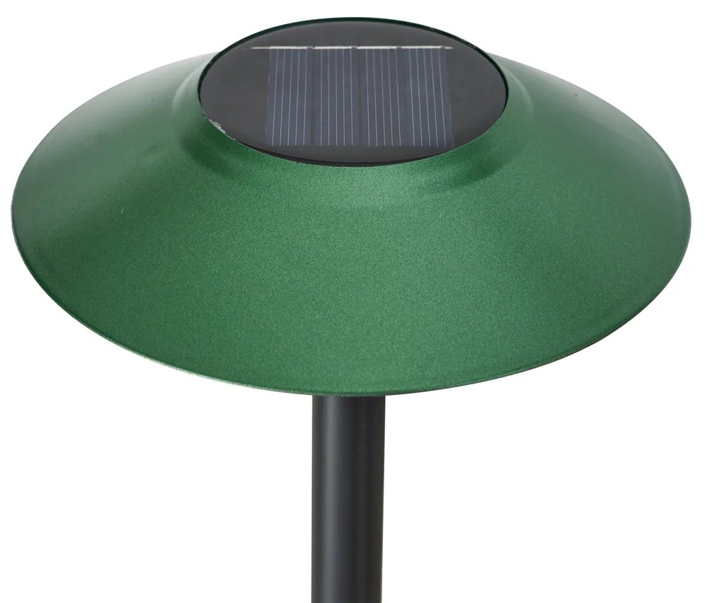 4 darabos zöld napelemes leszúrható spotlámpa LED-del IP44 - Gomba