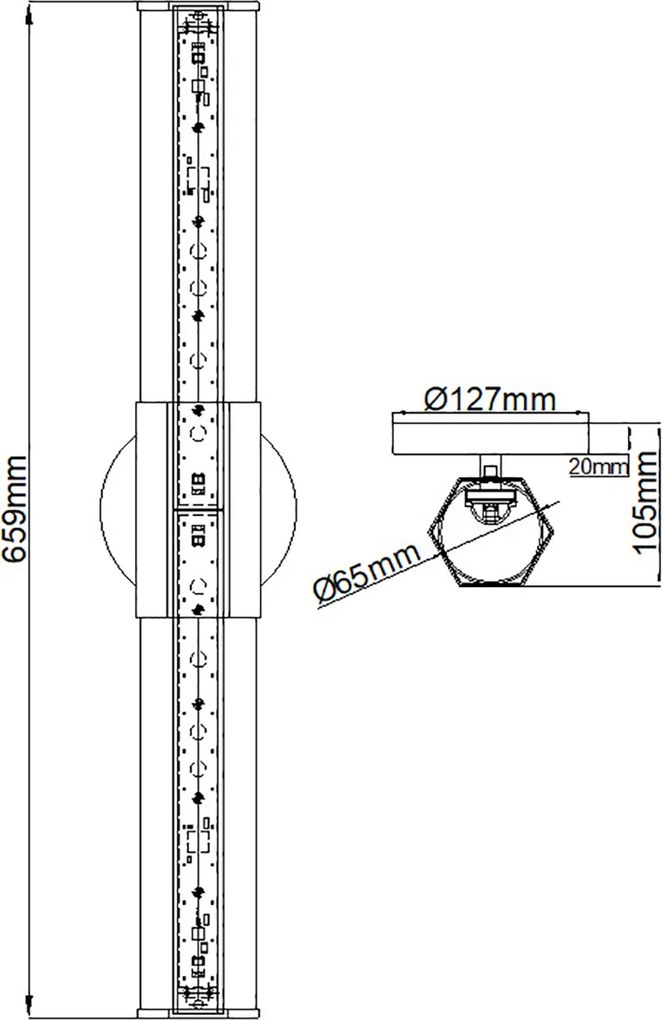 Quintiesse klasszikus fürdőszobai lámpa facet idős réz opál elsqnfacetled2hbbath IP44