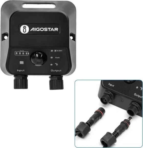 Aigostar - LED-es napelemes mennyezeti lámpa érzékelővel LED/3,7V 6000 mAh IP65 + távirányító