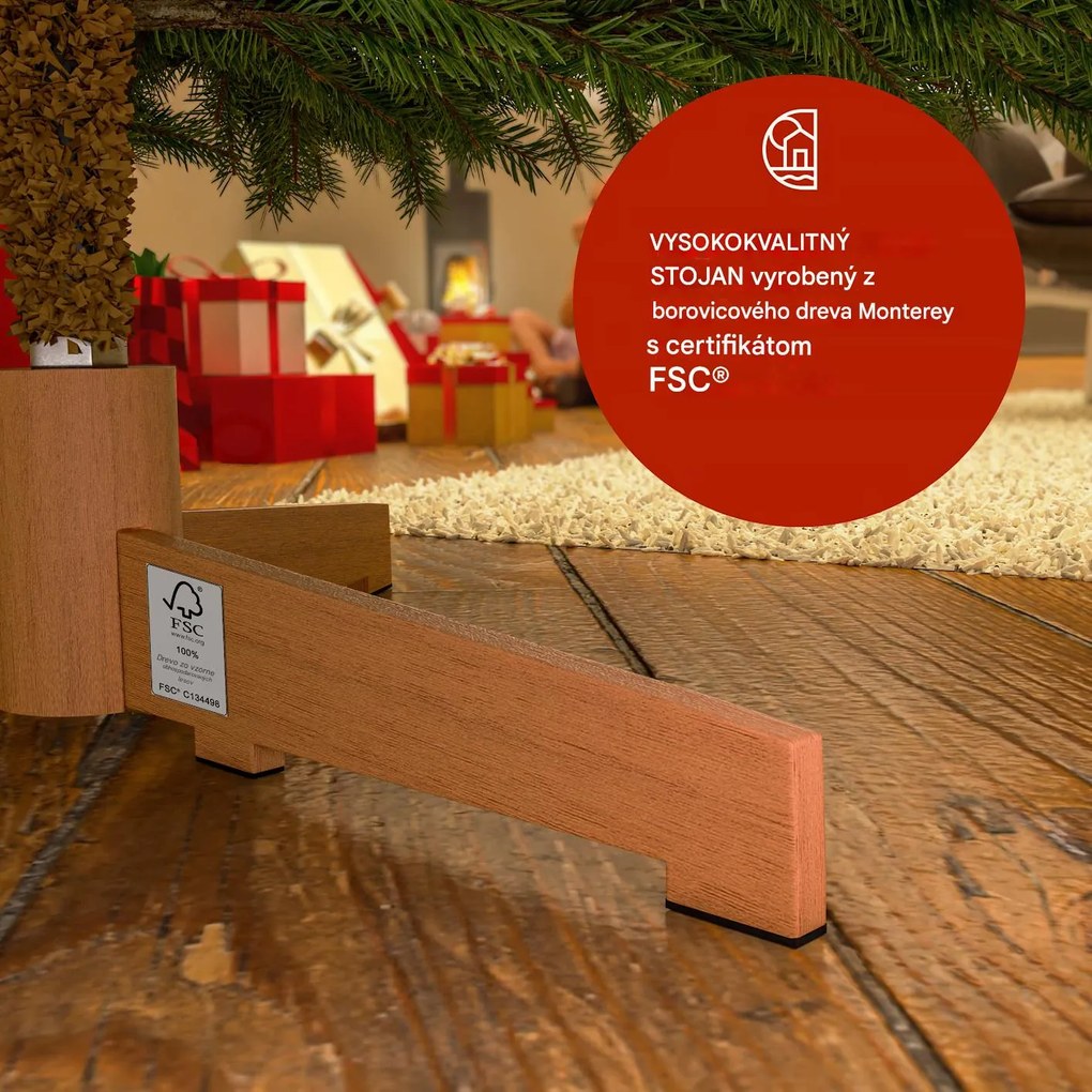 Deuba Mesterséges karácsonyfa 220 cm + fa talp