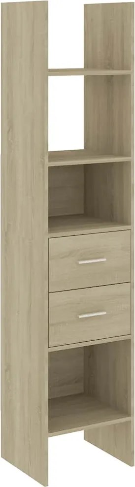vidaXL sonoma tölgy színű szerelt fa könyvszekrény 40 x 35 x 180 cm