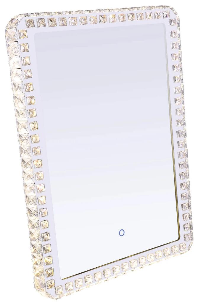 Globo ZERRA 84031 érintőkapcsolós tükör akril-kristály dekorral, 40W LED, 3000-4000-6000K, 1680 lm
