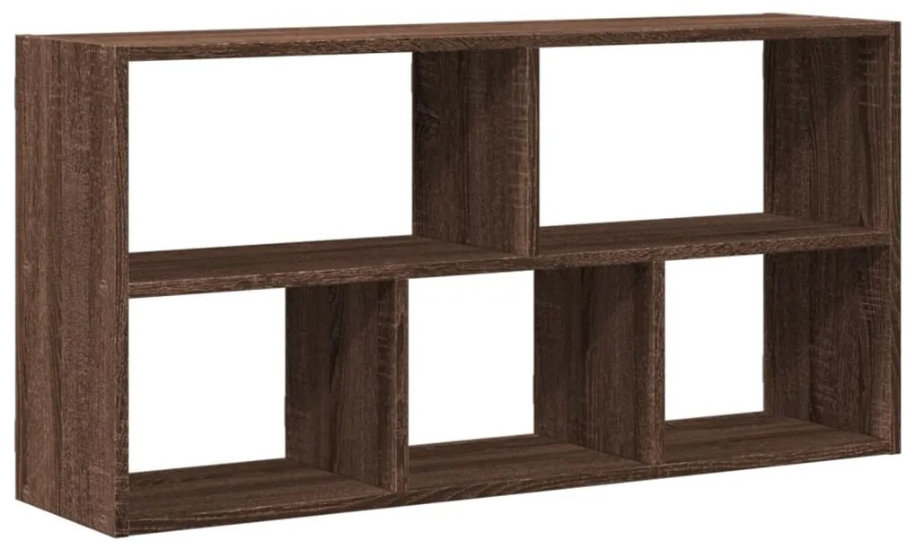 barna tölgy színű szerelt fa fali polc 100 x 25 x 50 cm