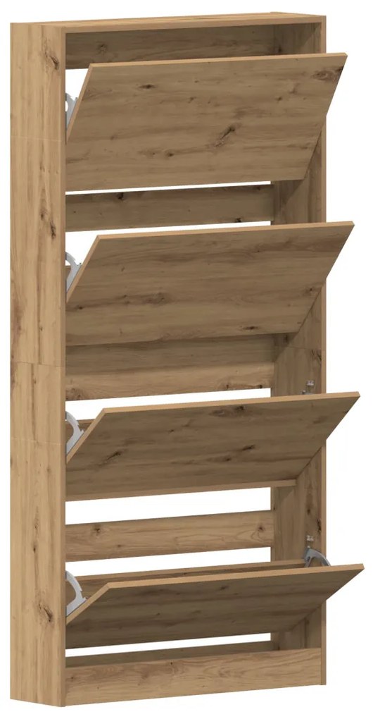 Cipőszekrény Kézműves tölgy Szerelt fa 80 x 21 x 163.5 cm Tartós