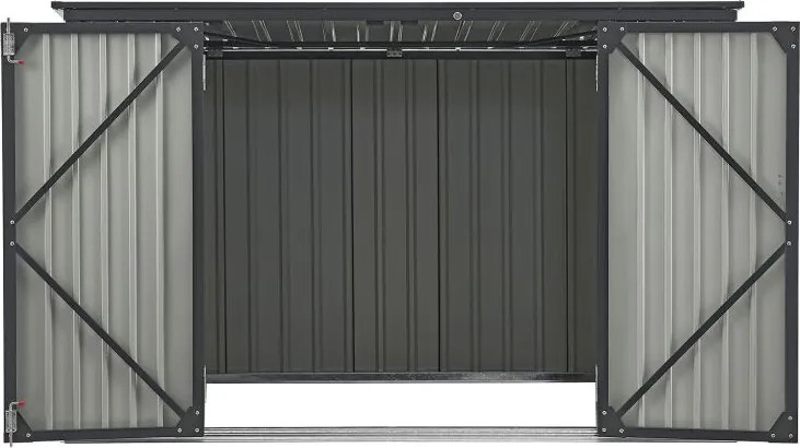 Fém tároló szemetes kukára zsanéros fedél 200×105×128cm