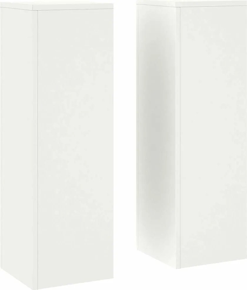 vidaXL Növényállvány 2 pcs Fehér 24 x 24 x 75 cm Acél