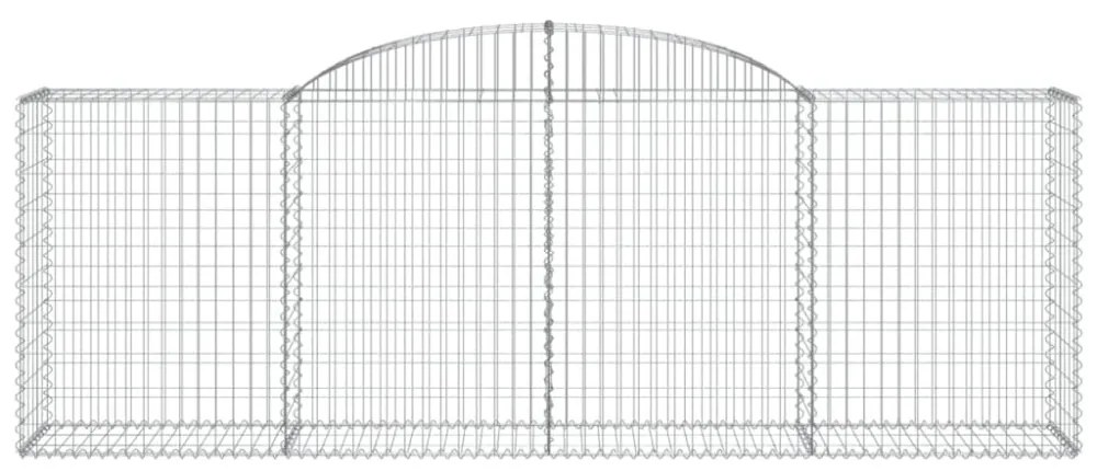 10 db íves horganyzott vas gabion kosár 300 x 50 x 100/120 cm
