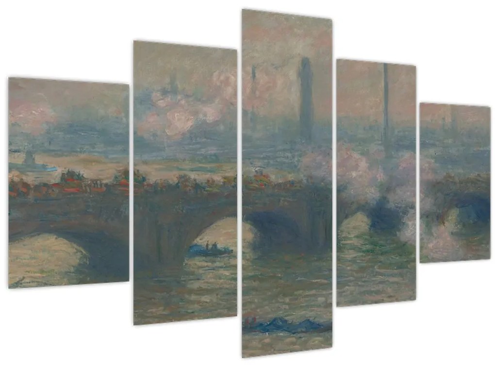 Kép - Claude Monet, Waterloo Bridge, Gray Day, reprodukciók (150x105 cm)