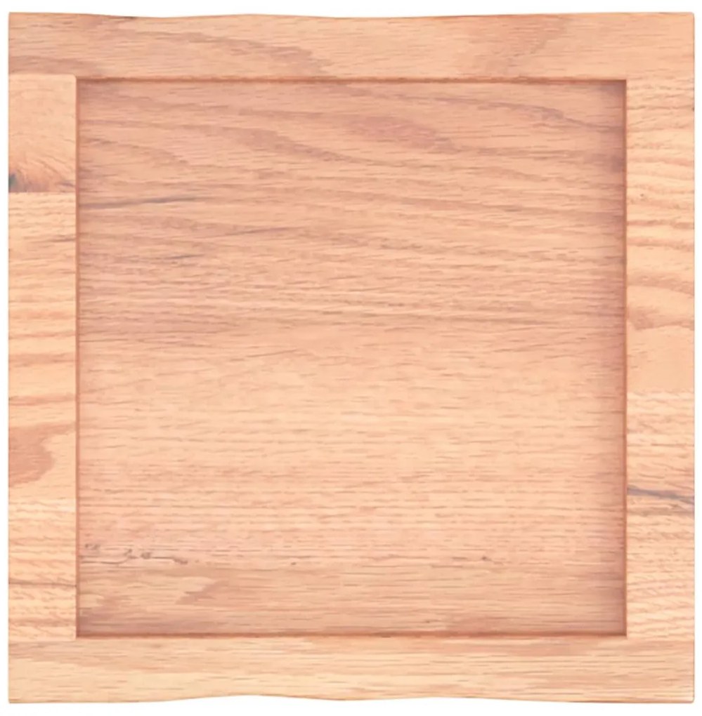 világosbarna asztallap 40x40x(2-6) cm kezelt tömör élőszegélyes