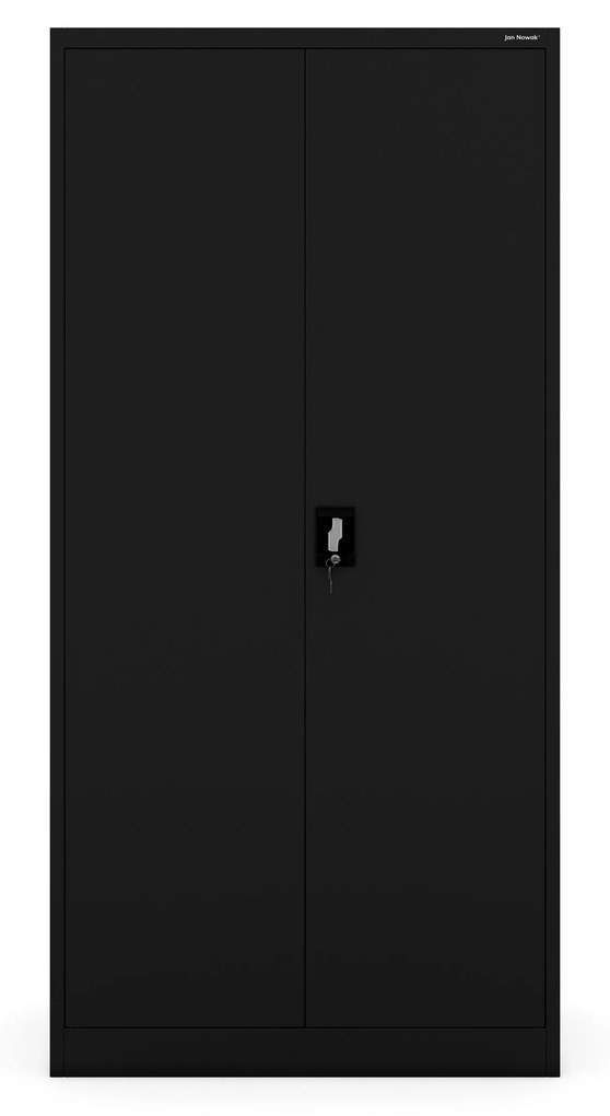 Fémszekrény DAWID, 900 x 1850 x 450 mm, All Black: fekete