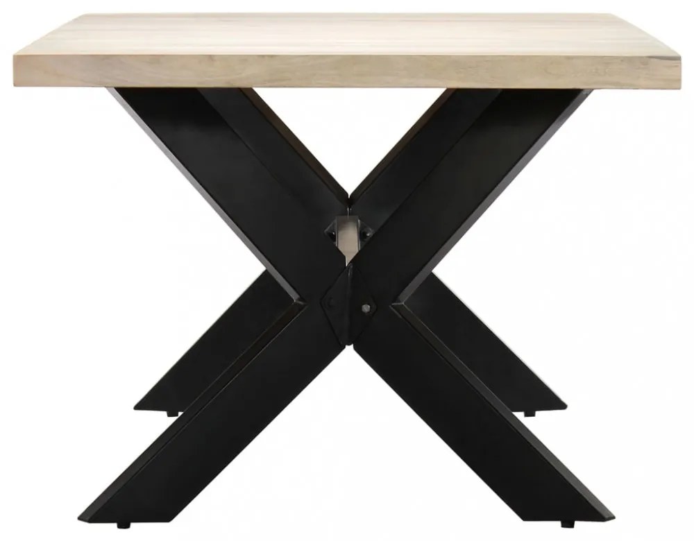 fehér tömör mangófa étkezőasztal 200 x 100 x 75 cm