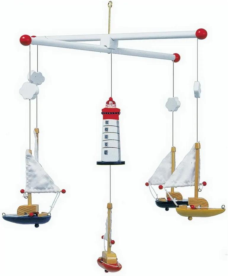 Sailboat And Lighthouse Mobile függő forgó - Legler
