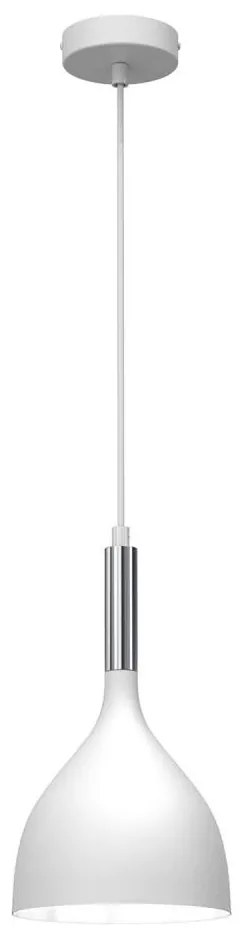 Csillár zsinóron NOAK 1xE27/15W/230V fehér/króm