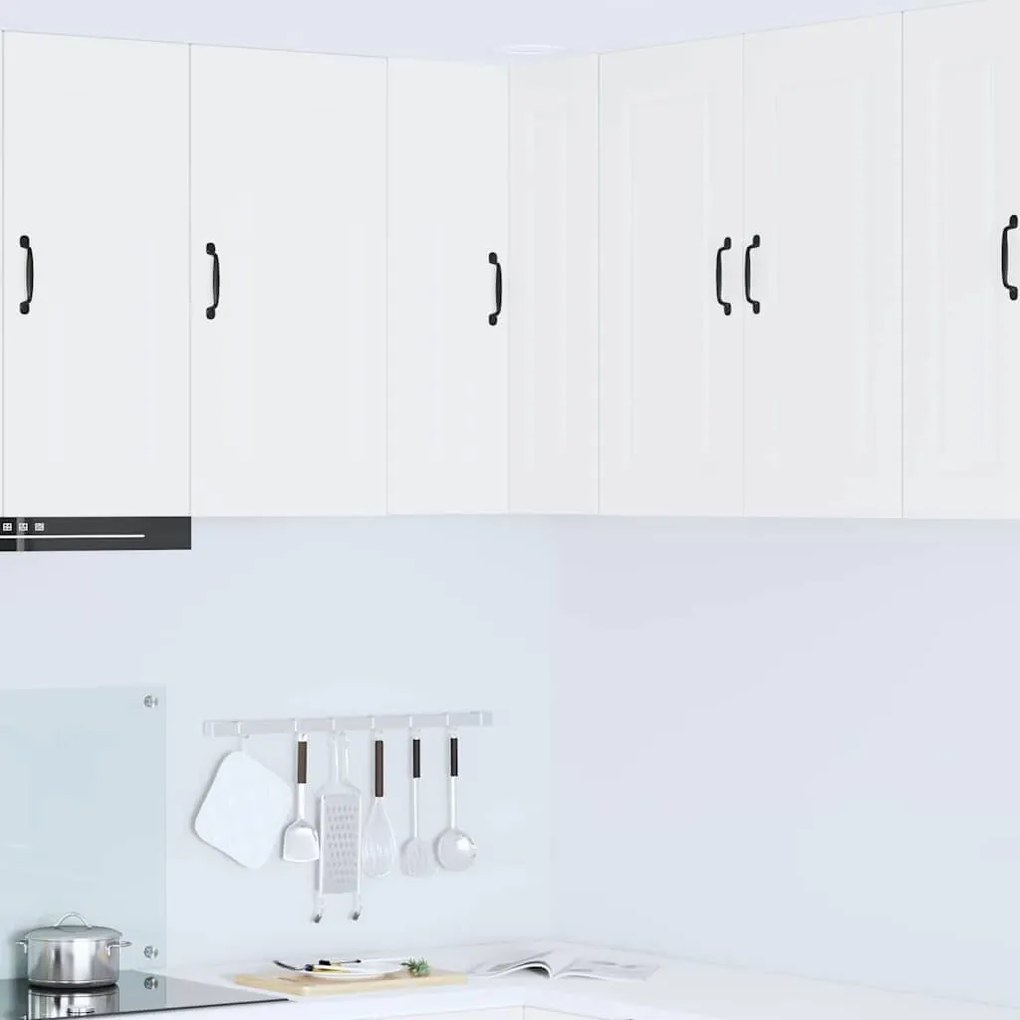 Fali konyhaszekrény polcokkal Fehér 57 x 57 x 80 cm Faanyag