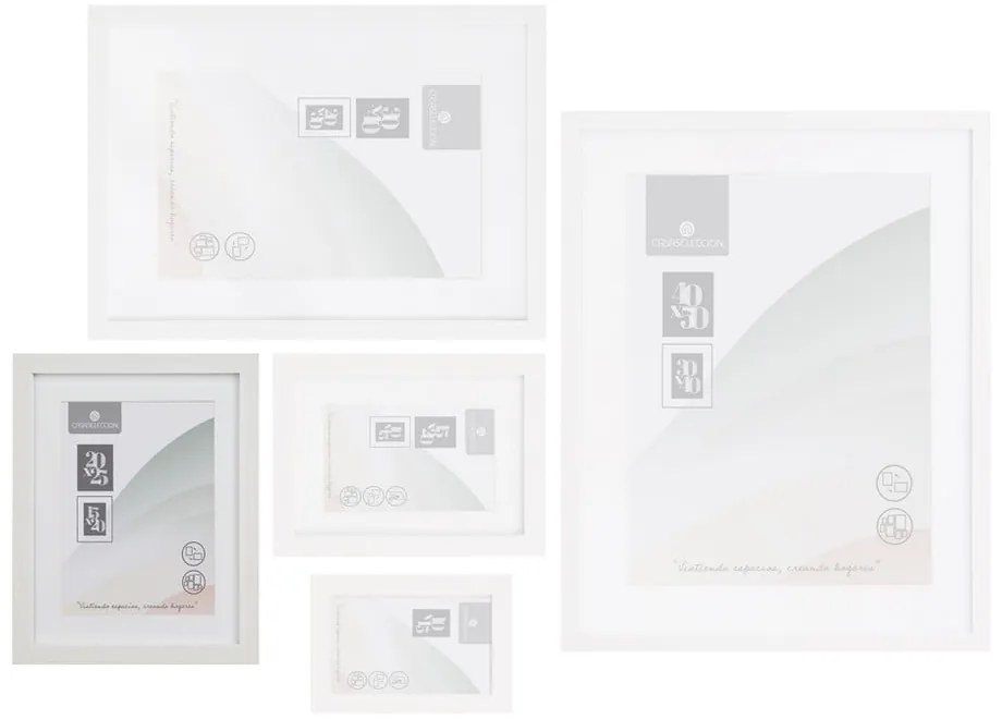 Fehér álló-fali képkeret 22,5x28 cm Sencillo – Casa Selección