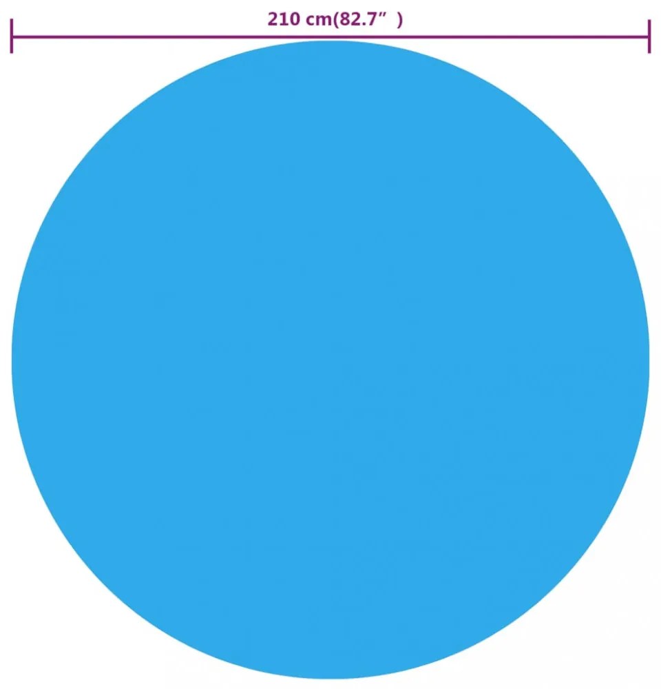 kék polietilén medencetakaró 210 cm