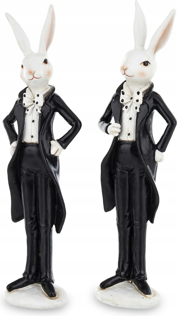 Nyuszi figura nyuszi ő és ő húsvéti dekoráció Pierrot Fekete