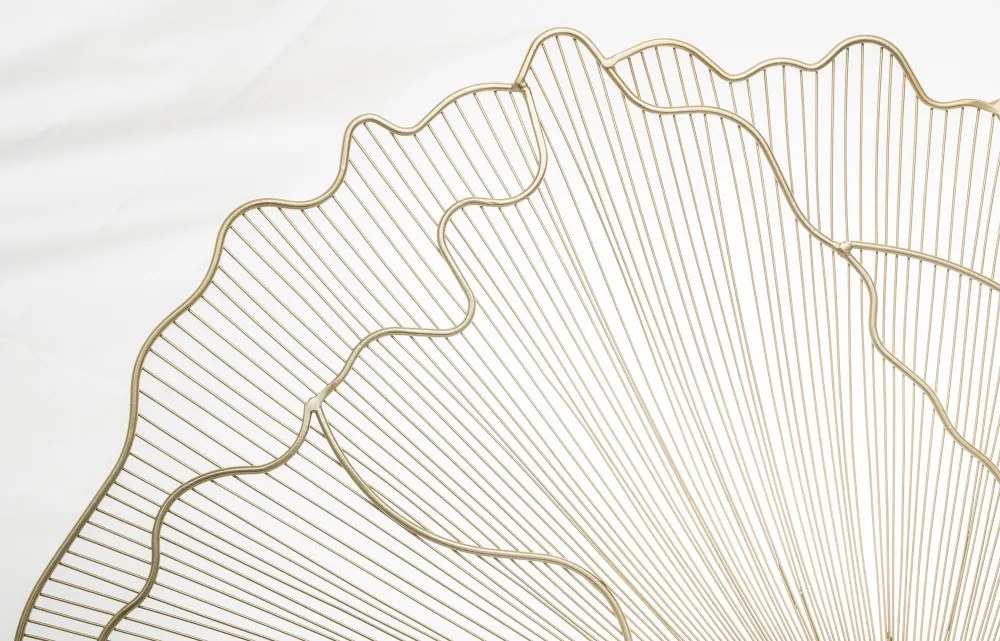 Kör alakú design fali tükör sűrű organikus arany küllőkkel keretezve 80x77x1cm