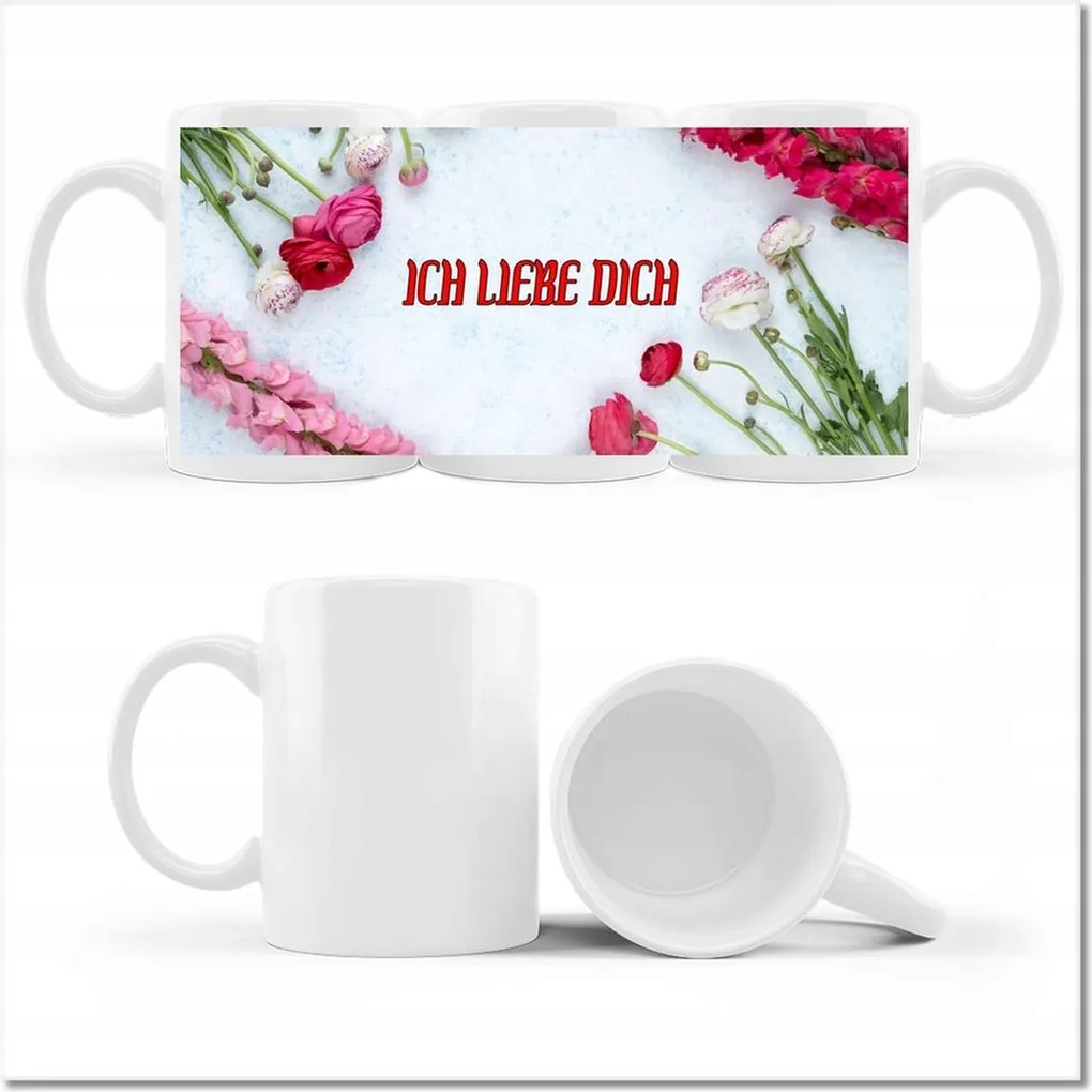 Nőnapi nyomott mintás bögre Ajándék Love