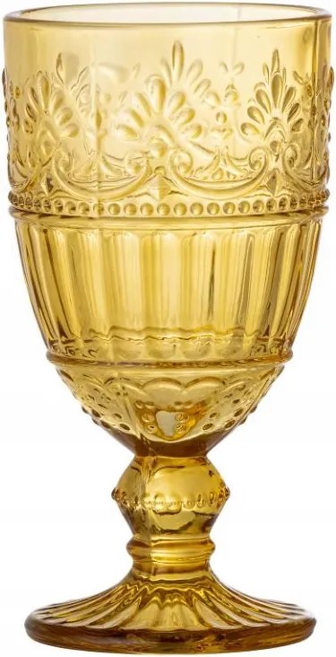 Bloomingville Feyza Borospohár 205 ml 6 db Sárga