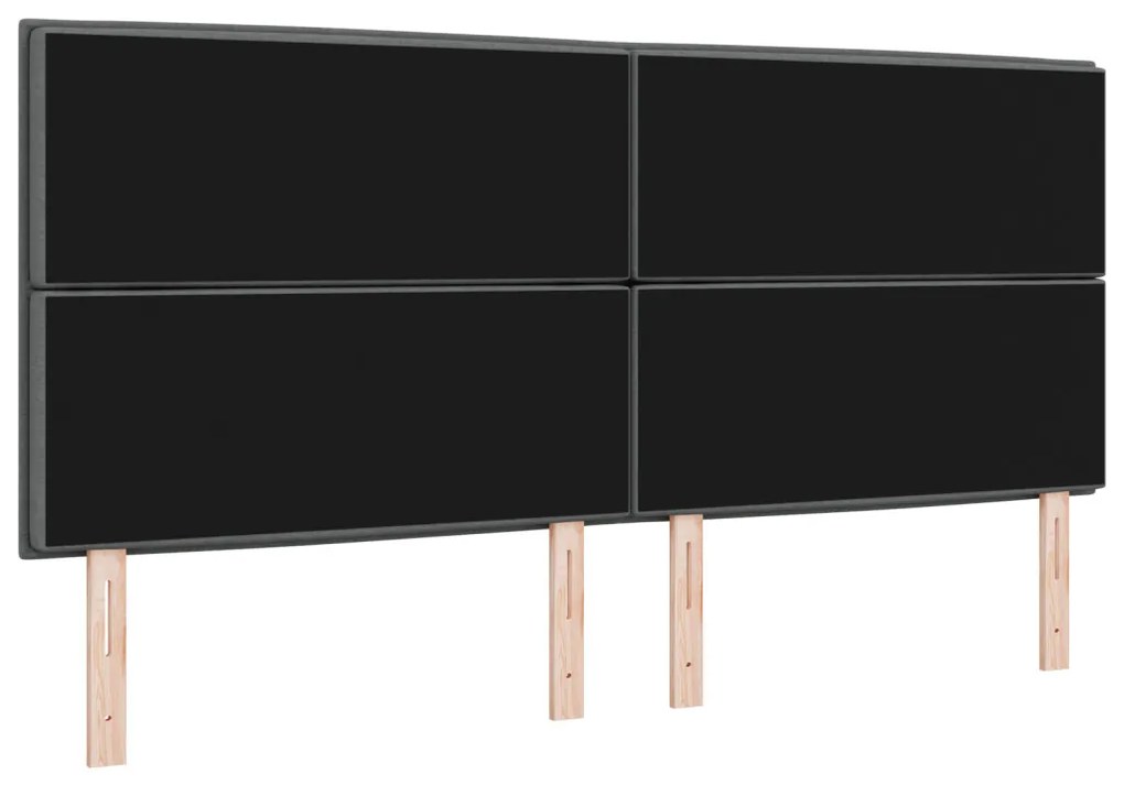 LED Fejtámla Vonaldizájn Sötétszürke 100 cm Szövet