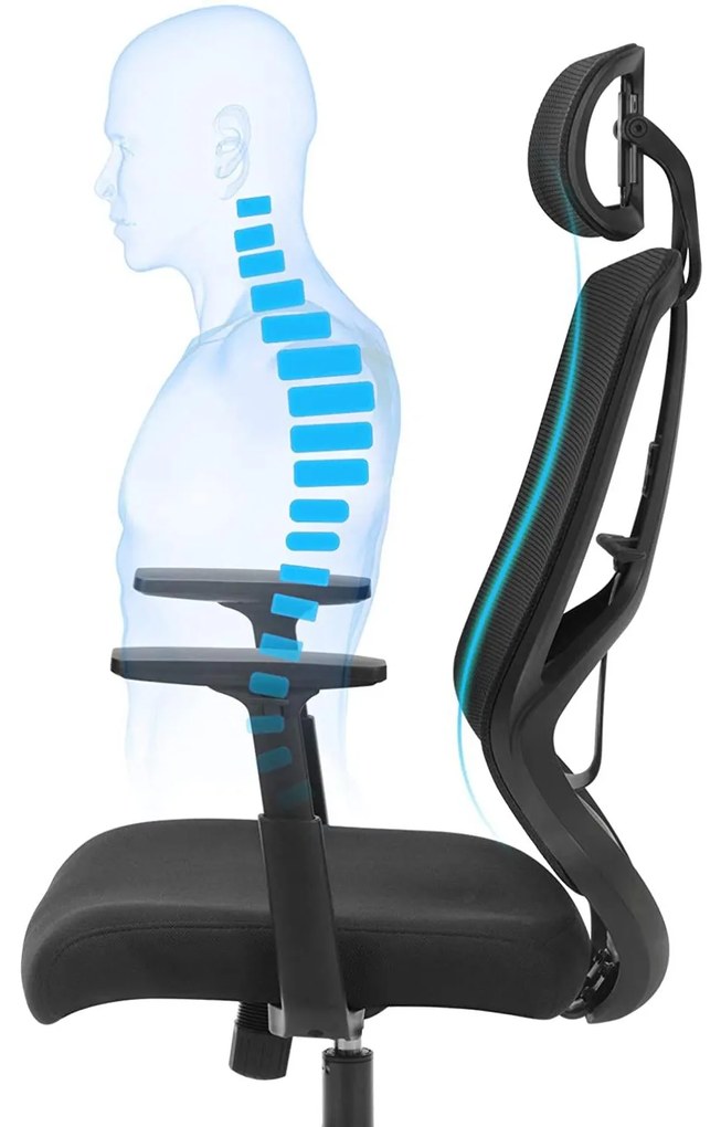 Irodai szék, ergonomikus forgó szék deréktámasszal