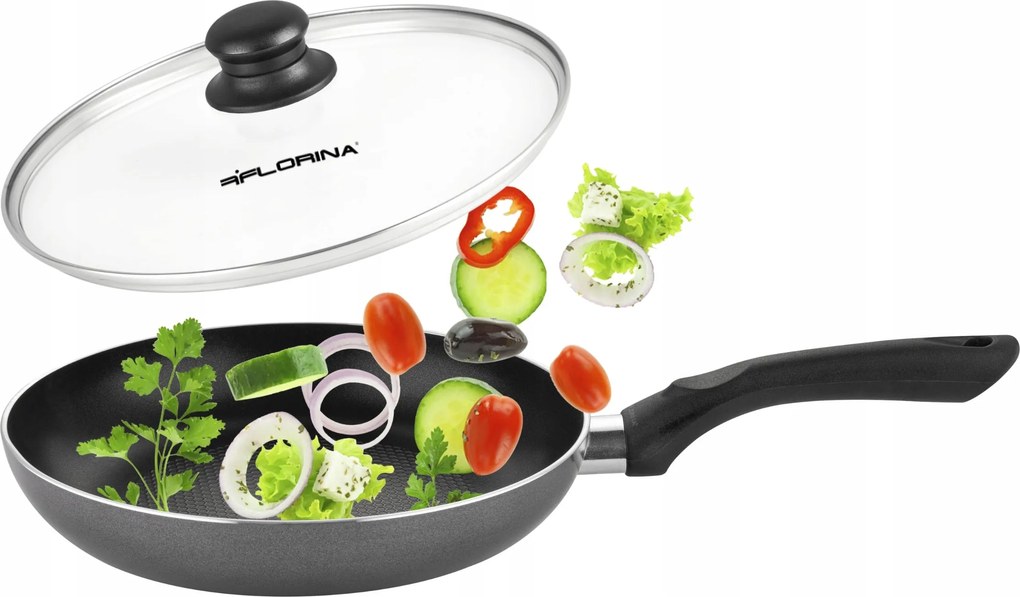 Hagyományos Serpenyő Méhsejt Textúrával 24CM Indukciós Fedő