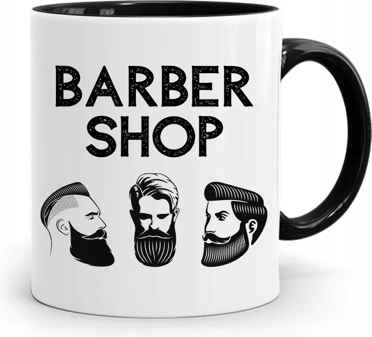 Barber Shop Fekete Fodrász Bögre fényképes nyomtatással