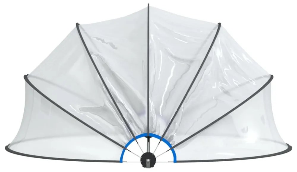 kerek PVC medencekupola 406x203 cm