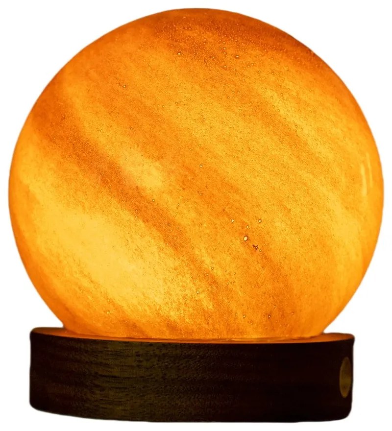 Sötétbarna USB fénydekoráció ø 8 cm Sand Storm – Gingko