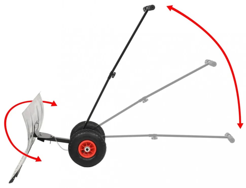 kézi kerekes hótoló 100 x 44 cm