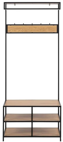 Előszobafal SARON tölgy/fekete