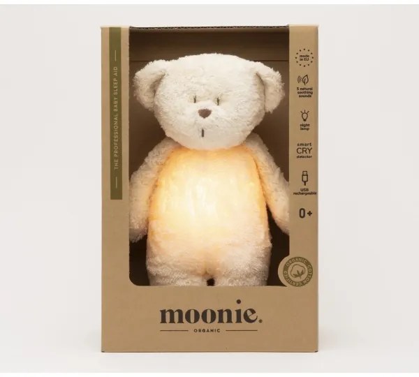 Moonie - Snuggle buddy dallammal és világítással medvebocs 2.0 organic polar