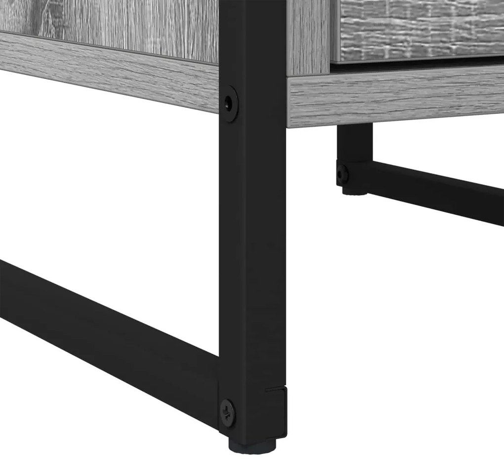 vidaXL Éjjeli asztal fiókkal Szürke Sonoma 39,5 x 30 x 50 cm Faanyag