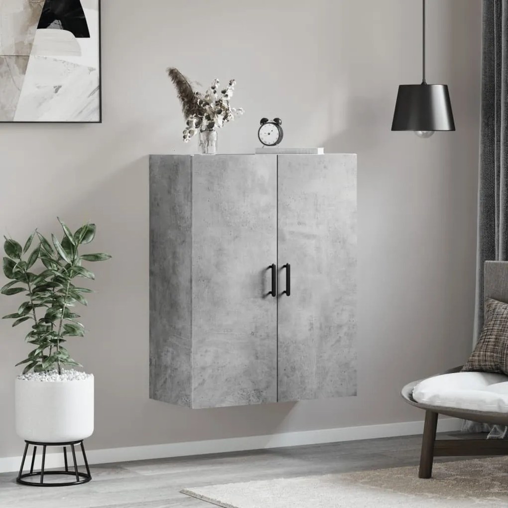 betonszürke fali szekrény 69,5x34x90 cm