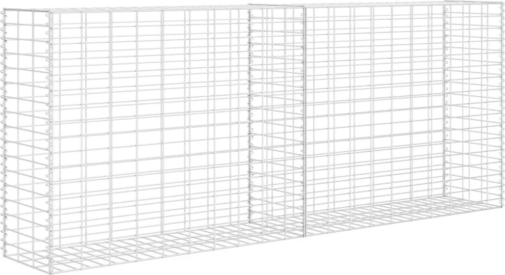 vidaXL horganyzott acél gabion kosár 85 x 30 x 200 cm