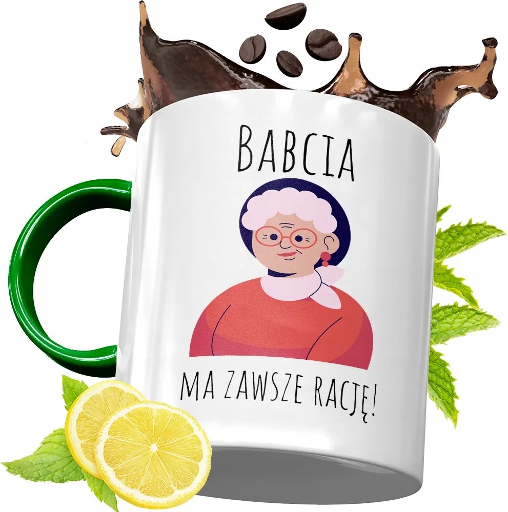 Zöld Bögre Nagymamáknak Nagymama Napjára Ajándék fényképes nyomattal