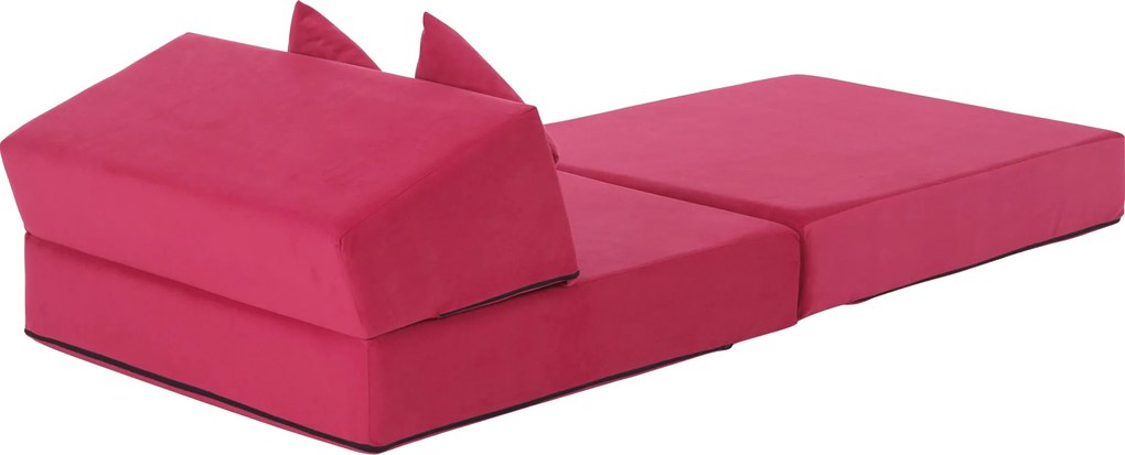 Összecsukható matrac/fotel, 2v1, rózsaszín magenta, PELOS