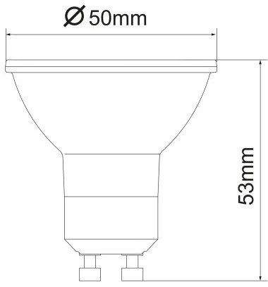 Globo 10705DCK Fényforrás LED, fényerő-szabályozható. Ø:50, H:54, tartozék: 1xGU10 LED 4,7W 230V, 345lm, 4000K