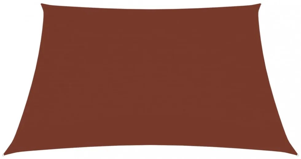 terrakotta téglalap alakú oxford-szövet napvitorla 2 x 3,5 m