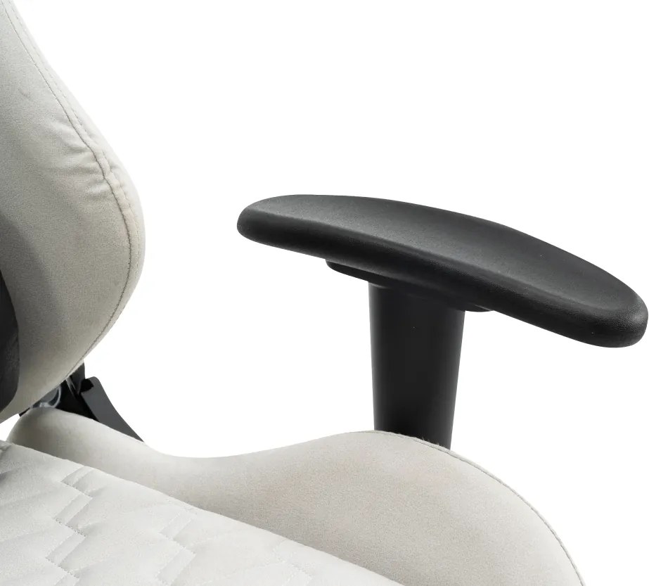 Irodai/gamer szék, fehér/fekete, teherbírás 150 kg, PAPIBAS