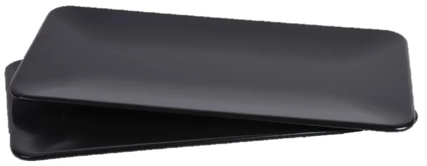 Fekete agyagkerámia tányér készlet 2 db-os – Hermia