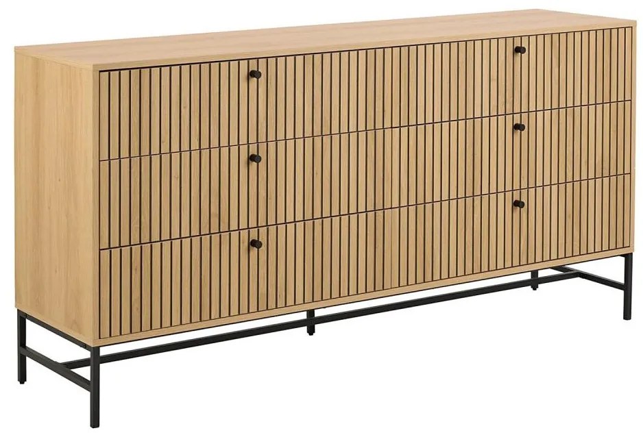 OLIVIA fiókos komód, tölgy