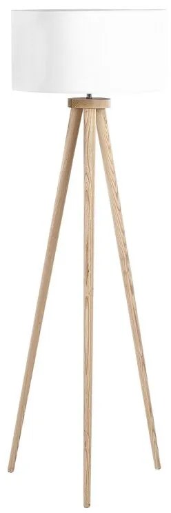 Háromlábú fehér fa állólámpa 142 cm NITRA Beliani