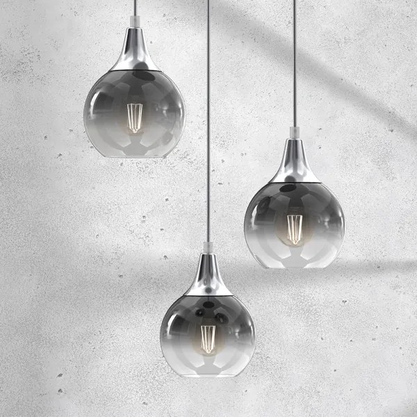 Csillár zsinóron MONTE 3xE27/60W/230V matt króm