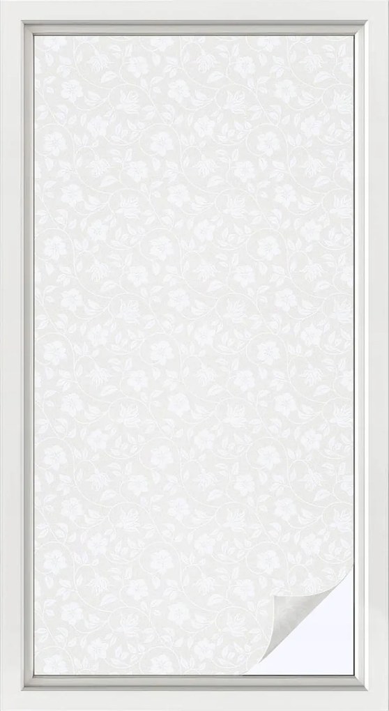 Tejfólia Ablaküveghez Öntapadós Adatvédelem Virágmintás 50x100