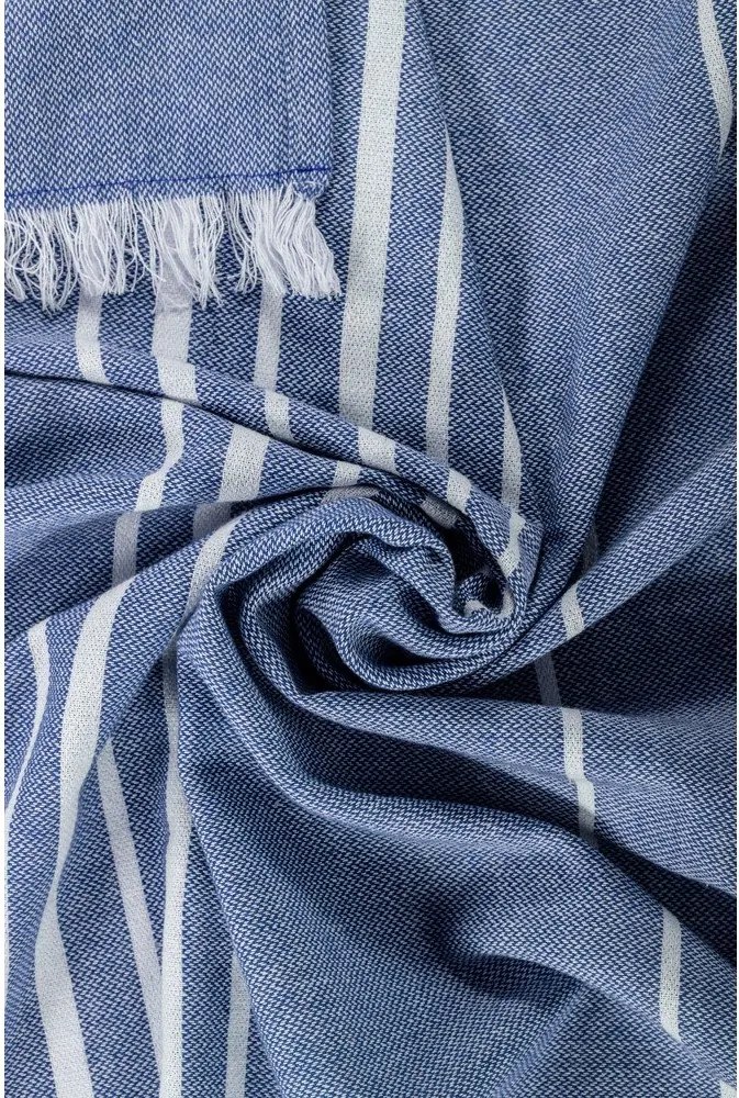 Kék pamut takaró 150x200 cm Solene – Tiseco Home Studio