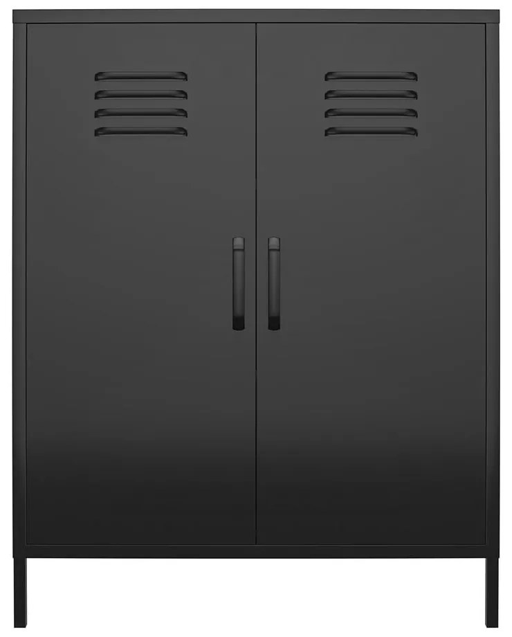 Fekete fém szekrény 40x102x80 cm Mission District – Støraa