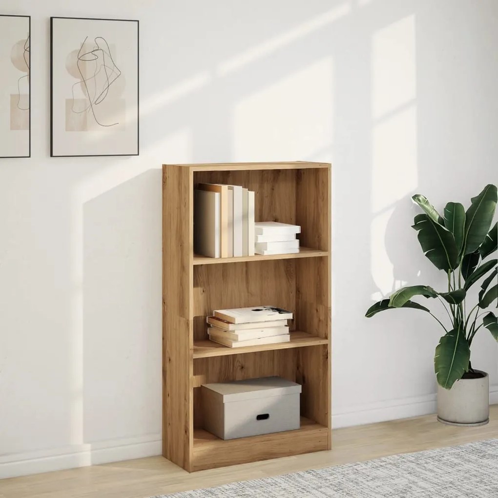 kézműves tölgy szerelt fa könyvespolc 60 x 24 x 109 cm