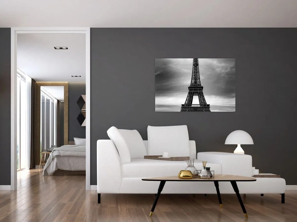 Kép - Rózsaszín autó Párizsban (90x60 cm)